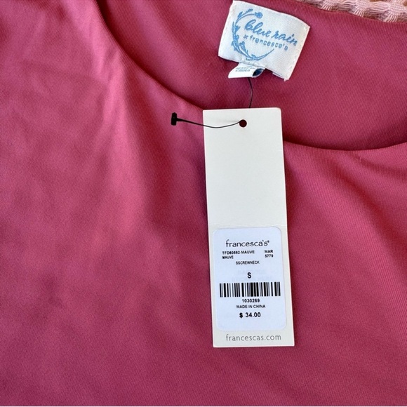 Francesca's Collections Mauve Short Sleeve Tee - Picture 4 of 5